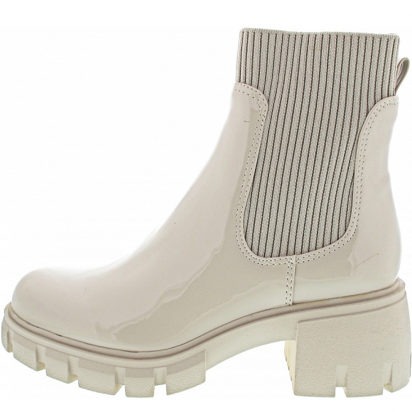 Steve Madden Hutch Chelsea Boot in bone patent