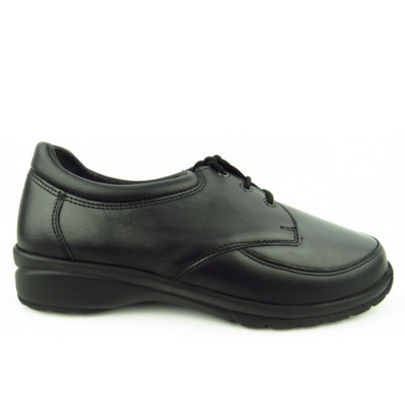 Ströber Stretch Nappa Schnürer in schwarz