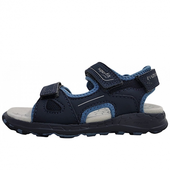Superfit Criss Cross Sandale in blau/hellgrau 8010