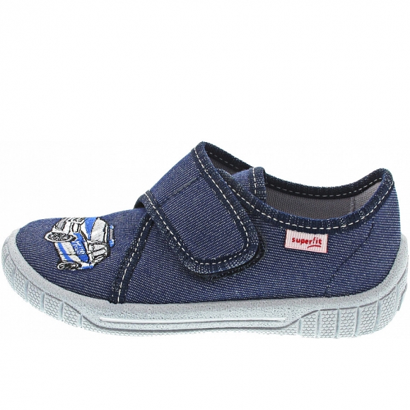 Superfit Bill Hausschuh in blau-grau