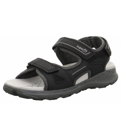 Superfit Criss cross Sandale in schwarz hellgrau Superfit Criss cross Sandale in schwarz hellgrau
