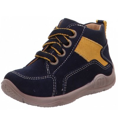 superfit Stiefelette Leder \ UNIVERSE Schnürschuhe in BLAU/GELB