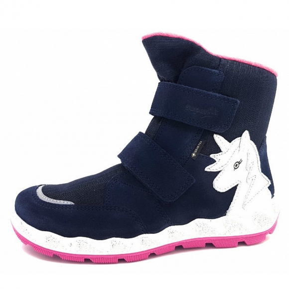 Superfit Stiefel Leder Icebird Winterstiefel in 8020- Blau / Pink