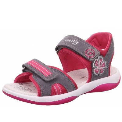 Superfit Sandale in hellgrau-rosa