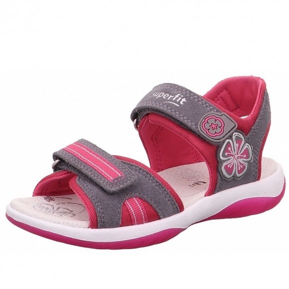 Superfit Sandale in hellgrau-rosa