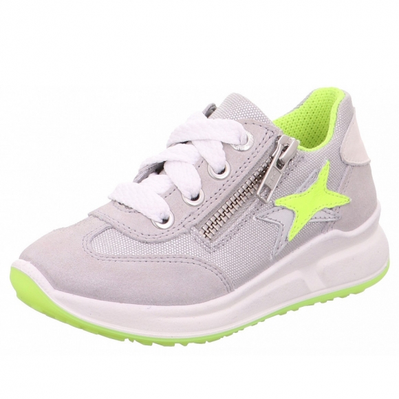 Superfit Sneaker in hellgrau-gelb