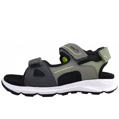Superfit Criss Cross Sandale in grau/hellgrün 2000
