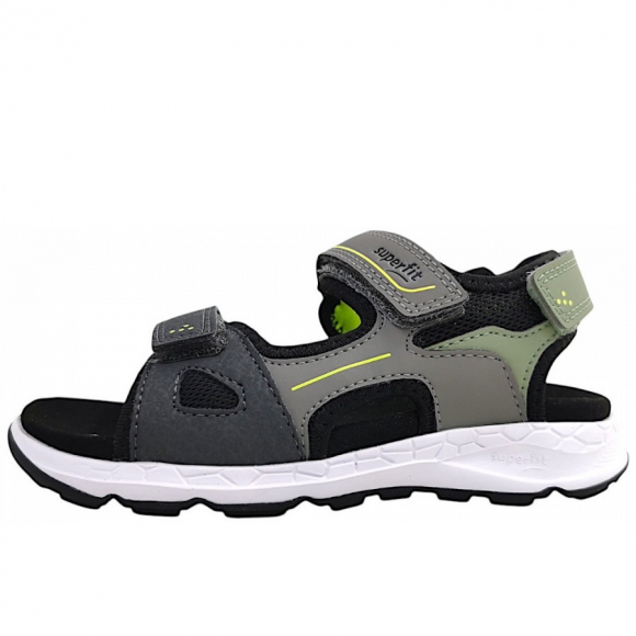 Superfit Criss Cross Sandale in grau/hellgrün 2000