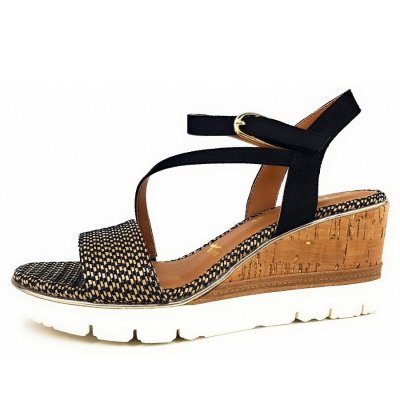 Tamaris Keilsandalette in black kombi Tamaris Keilsandalette in black kombi