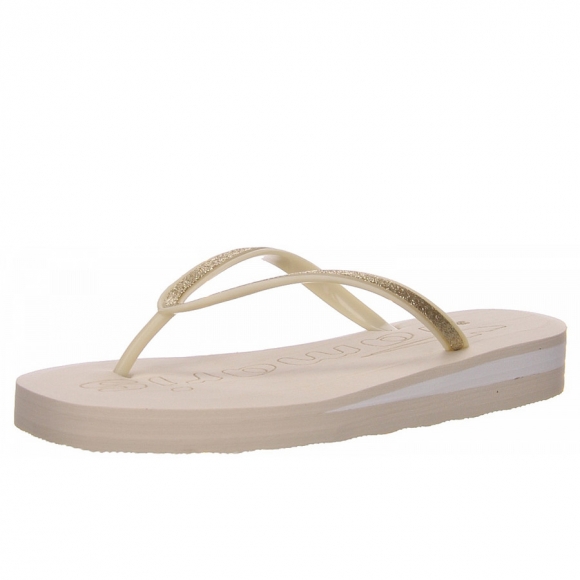 Tamaris pantolette Zehentrenner in beige