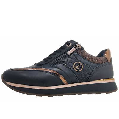 Tamaris sportlicher Schnürer in black/copper 096 Tamaris sportlicher Schnürer in black/copper 096