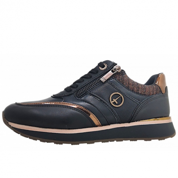 Tamaris sportlicher Schnürer in black/copper 096