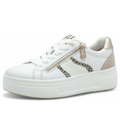 Tamaris Comfort Weite G1/2 Sneaker in beige kombi