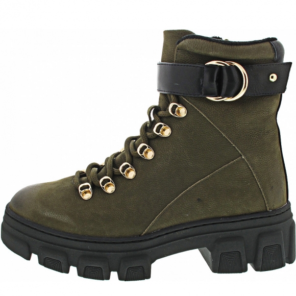 Tamaris Schnürstiefel in olive-black