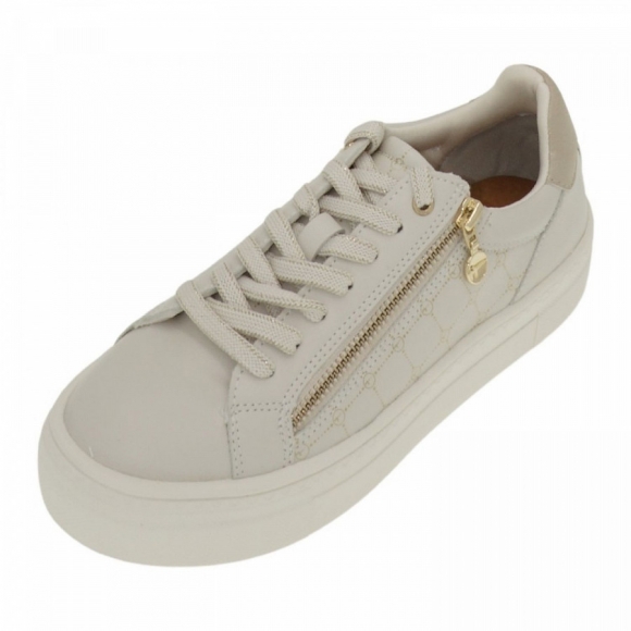Tamaris Woms Lace-up Sneaker in 4 BEIGE COMB