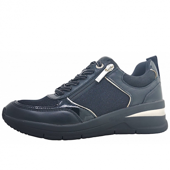 Tamaris sportlicher Schnürer in black/gold 048