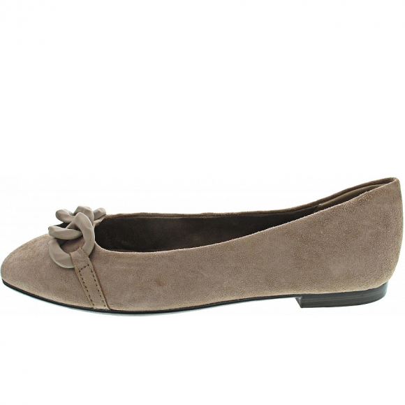 Tamaris Ballerina in TAUPE SUEDE