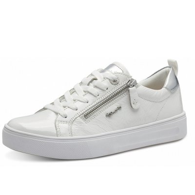 Tamaris Comfort sportlicher Schnürer in white Patent