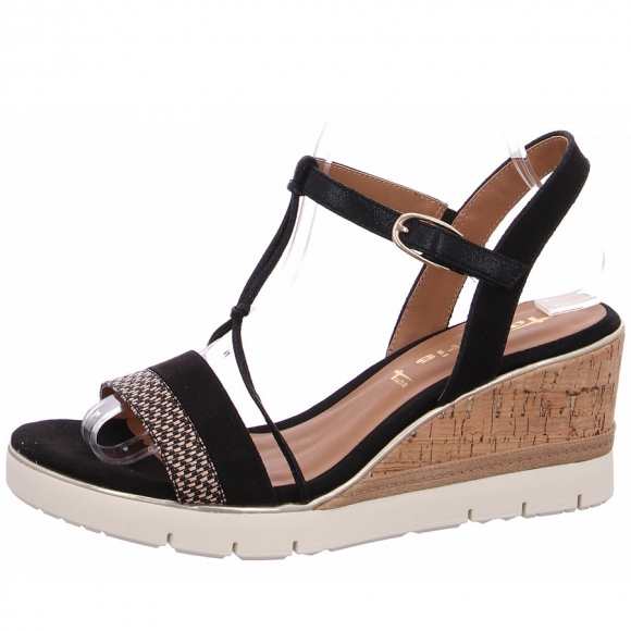 Tamaris Riemchensandalette in 098 BLACK COMB