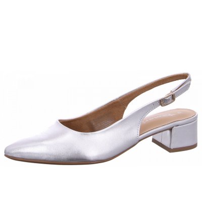 Tamaris Sling Sandalette in 993 silver metallic