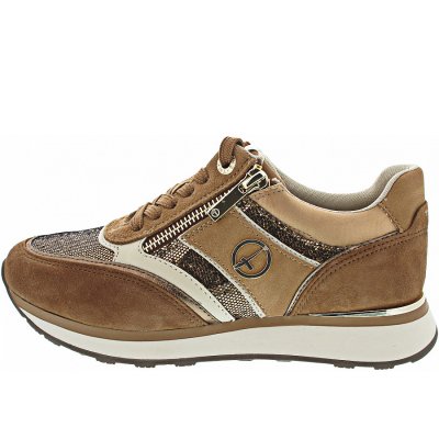 Tamaris Sneaker low in cognac comb