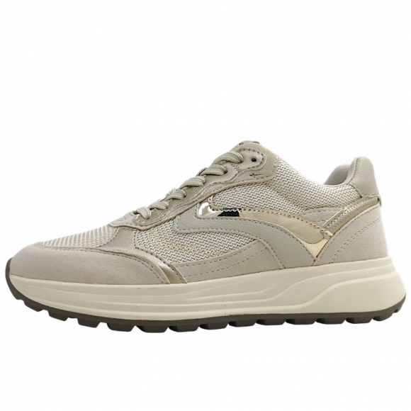 Tamaris sportlicher Schnürer in ivory/gold 485
