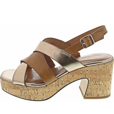 Tamaris Sandale in cognac comb