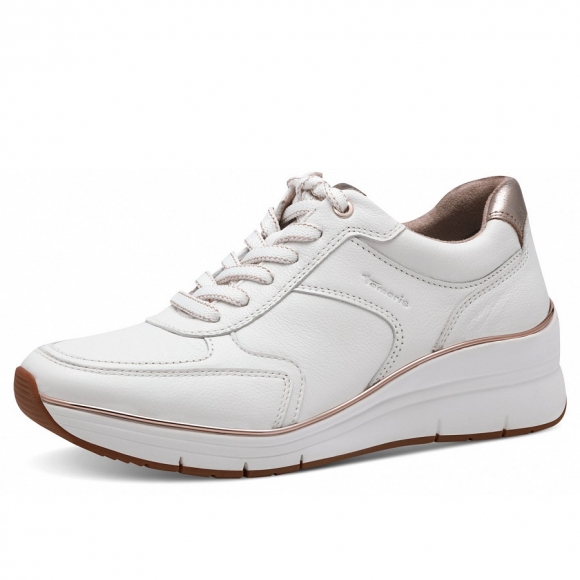 Tamaris sportlicher Schnürer in white gold