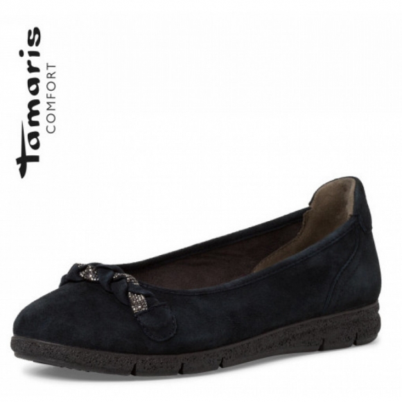 Tamaris Comfort Ballerinas in blau