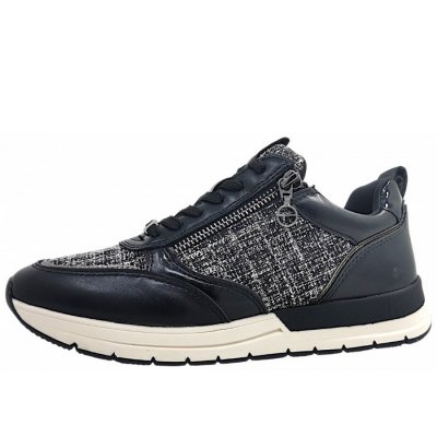 Tamaris sportlicher Schnürer in black struct 0A6