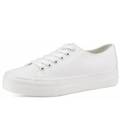 Tamaris Leinenschuh in weiss uni