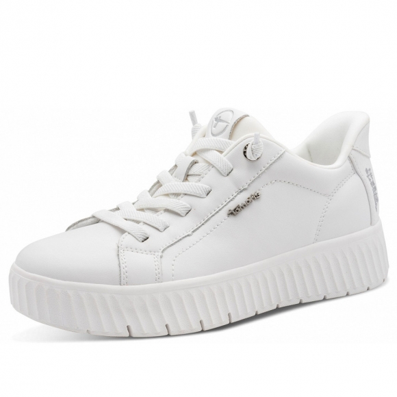 Tamaris Comfort Slip In sportlicher Schnürer in white