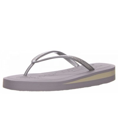 Tamaris pantolette Zehentrenner in silber, platin