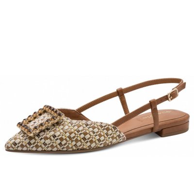 Tamaris Slingpumps in natur kombi