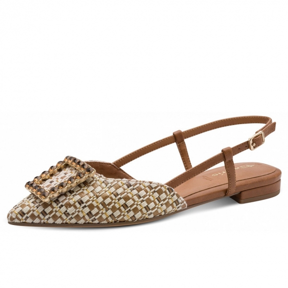 Tamaris Slingpumps in natur kombi