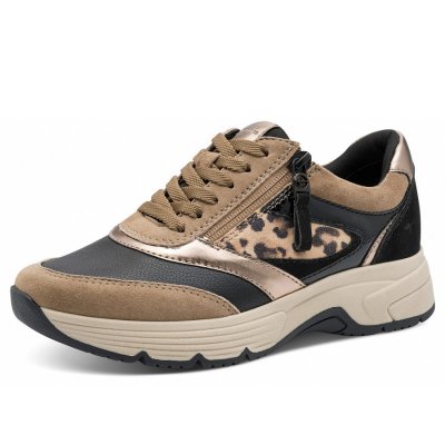 Tamaris Comfort Weite H sportlicher Schnürer in pepper combi