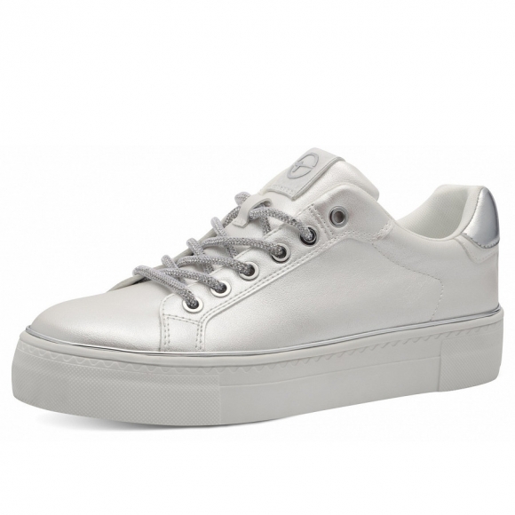 Tamaris Slipper in white perl