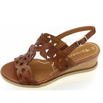 Tamaris Da.-Sandalette Keilsandalette in cognac