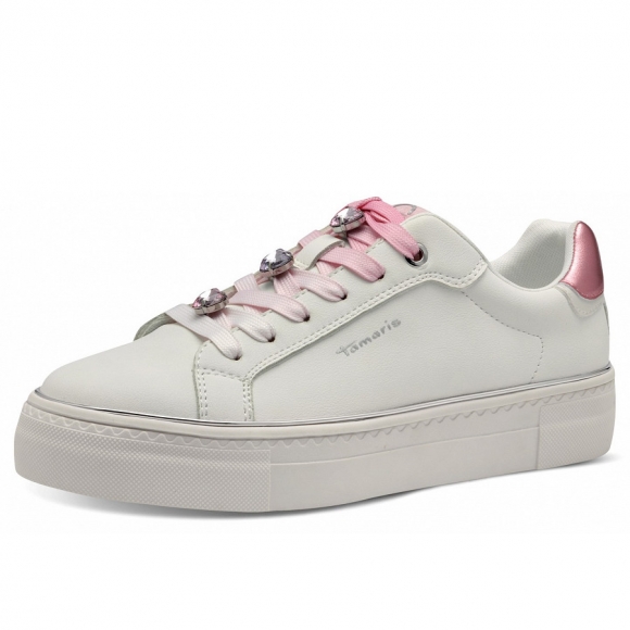 Tamaris Sneaker in white pink