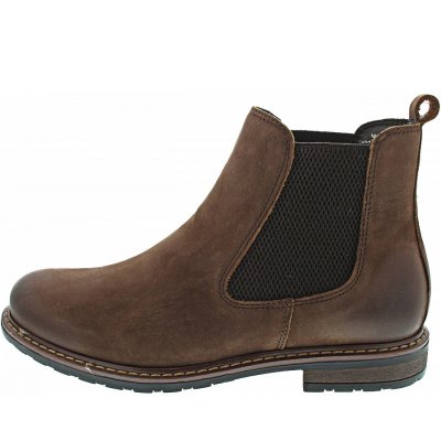 Tamaris Chelsea Boot in CHOCOLATE NUB.
