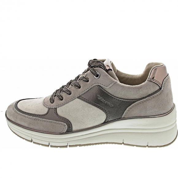 Tamaris Sneaker low in taupe comb