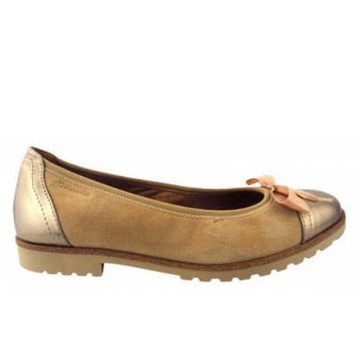 Tamaris Tan combi Ballerina in TAN COMB Tamaris Tan combi Ballerina in TAN COMB