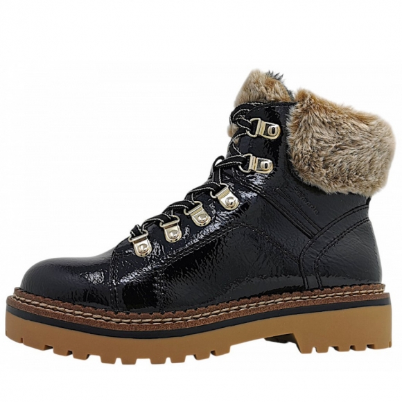 Tamaris Schnürstiefel in black patent 018