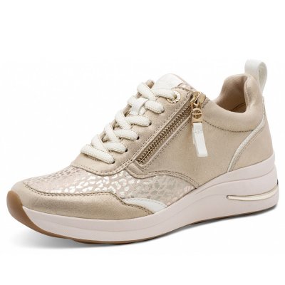 Tamaris Comfort sportlicher Schnürer in beige Glam