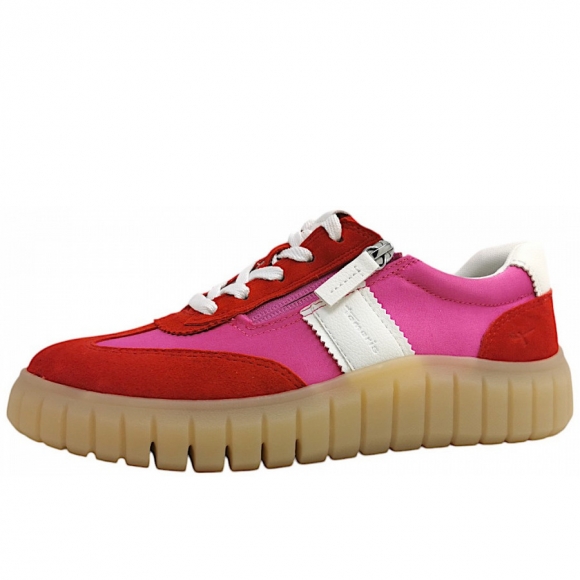 Tamaris Comfort sportlicher Schnürer in red/fuxia 507
