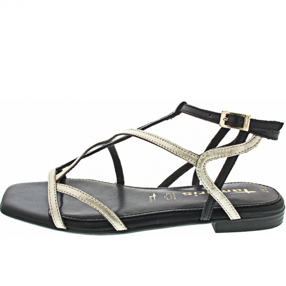 Tamaris Riemchensandalette in black/lt.gold