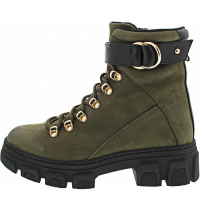 Tamaris Schnürstiefel in OLIVE/BLACK