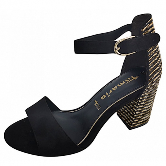 Tamaris Sandalette in black comb 0C8