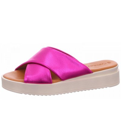 Tamaris Pantolette in 598 fuxia metallic Tamaris Pantolette in 598 fuxia metallic