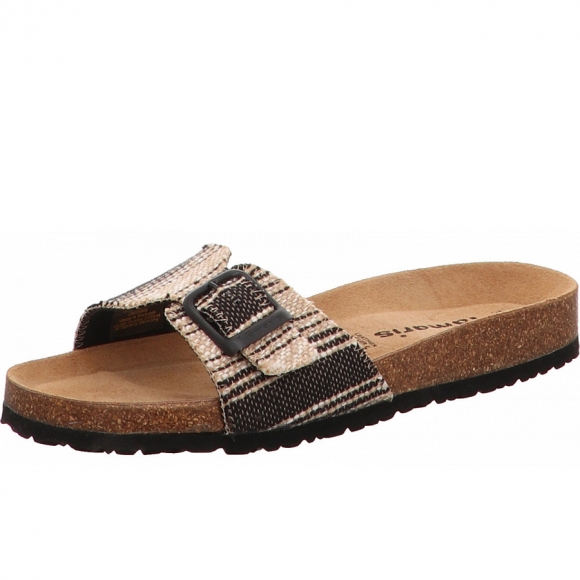 Tamaris Pantolette in schwarz kombi.